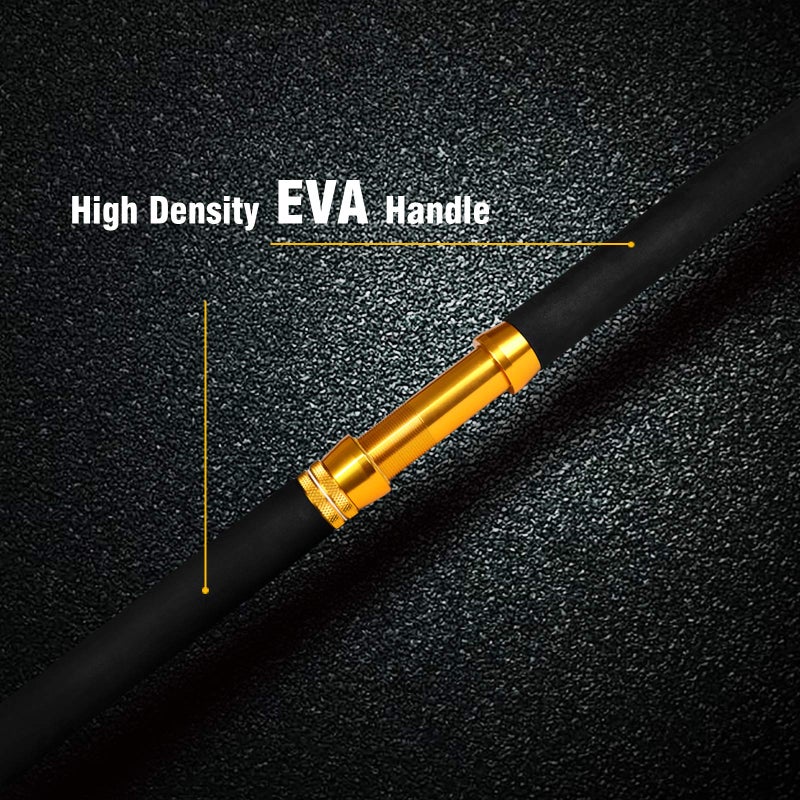 Fiblink 2 Piece Saltwater Trolling Rod Heavy Fishing Roller Rod Big Game Conventional Boat Fishing Pole with Roller Guides (30-50lb,6'6") - Image 4